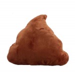 Soft Smiley Emoticon Dark Brown Cushion Pillow Stuffed Plush Toy Doll (Angry Poo)